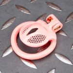 Pink Micro Cock Cage Honeycomb Vagina Small Chastity Cage Curved Ring - Image 5