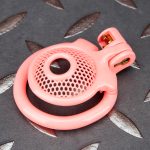 Pink Micro Cock Cage Honeycomb Small Chastity Cage Flat Ring - Image 5