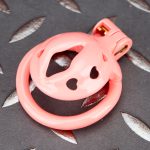 Pink Micro Cock Cage Love Vagina Small Chastity Cage Curved Ring - Image 5