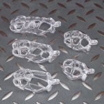 See-Through Ice Transparent Mamba Chastity Cage Curved Ring - Image 9