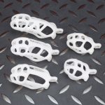 Spikes White Mamba Chastity Cage Lightweight Cock Cage Curved Ring - Image 9