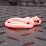 Pink Inverted Micro Cock Cage Honeycomb Pussy Small Chastity Cage Curved Ring - Image 6