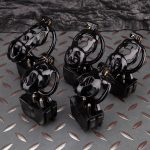 Electric Shock Ghost Black Sissy Chastity Cage Remote Punishment Cock Cage - Image 7