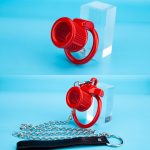 Honeycomb Open Small Chastity Cage Mini Couple Erotic Traction Chain Cock Cage - Image 7