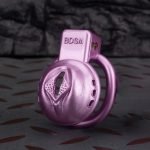 Purple Labia Pussy Sissy Chastity Cage Curved Ring - Image 7