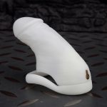 White Simulation Penis Chastity Cage Realistic Cock Cage - Image 7