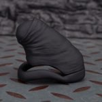 Black Skin Touch Simulation Penis Chastity Cage Realistic Cock Cage - Image 7