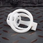 Spikes White Mamba Chastity Cage Lightweight Cock Cage Curved Ring - Image 5