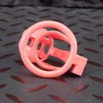 Spikes Pink Mamba Chastity Cage Lightweight Cock Cage Curved Ring - Image 6