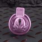 Purple Labia Pussy Sissy Chastity Cage Curved Ring - Image 8