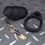 Black Skin Touch Simulation Penis Chastity Cage Realistic Cock Cage - Image 8