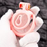 Pink Micro Cock Cage Honeycomb Pussy Small Chastity Cage Curved Ring - Image 8