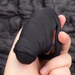 Black Skin Touch Simulation Penis Chastity Cage Realistic Cock Cage - Image 9