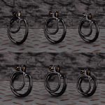 Open Black Lightweight Chastity Cage Training Device Curved Ring