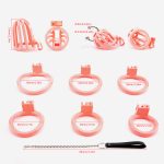 Pink Cock Cage Lightweight Traction Chastity Cage - Image 10