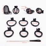 Black Cock Cage Lightweight Traction Chastity Cage - Image 9