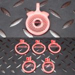 Pink Micro Cock Cage Honeycomb Small Chastity Cage Curved Ring - Image 9