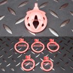 Pink Micro Cock Cage Love Vagina Small Chastity Cage Curved Ring - Image 9