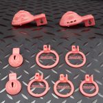 Pink Labia Pussy Sissy Chastity Cage Flat Ring - Image 11