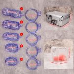 Chastity Cage Set See-Through Ice Purple Ghost Cock Cage Flat Ring Chastity Sizes Bundles - Image 5