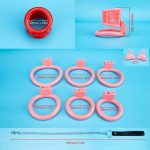 Honeycomb Open Small Chastity Cage Mini Couple Erotic Traction Chain Cock Cage - Image 11