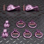 Purple Labia Pussy Sissy Chastity Cage Curved Ring - Image 10