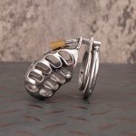Hollow Stainless Steel Chastity Cage Metal Cock Cage With Anti Slip Ring - Image 2