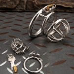 Small Stainless Steel Chastity Cage Metal Cock Cage Spikes Round Ring-02 - Image 9