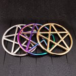 Stainless Steel Pentagram Shibari Suspension Ring – Bondage Rope Ring for Aerial Restraint, Gold/Silver/Rainbow - Image 2