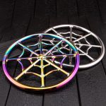 Stainless Steel Spider Web Shibari Suspension Ring – Bondage Rope Ring for Suspension, Silver / Rainbow