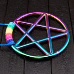 Stainless Steel Pentagram Shibari Suspension Ring – Bondage Rope Ring for Aerial Restraint, Gold/Silver/Rainbow - Image 4