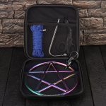 Stainless Steel Pentagram Shibari Suspension Ring – Bondage Rope Ring for Aerial Restraint, Gold/Silver/Rainbow - Image 7