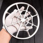 Stainless Steel Spider Web Shibari Suspension Ring – Bondage Rope Ring for Suspension, Silver / Rainbow - Image 3