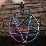 Stainless Steel Pentagram Shibari Suspension Ring – Bondage Rope Ring for Aerial Restraint, Gold/Silver/Rainbow - Image 6