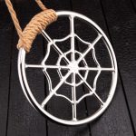 Stainless Steel Spider Web Shibari Suspension Ring – Bondage Rope Ring for Suspension, Silver / Rainbow - Image 5