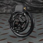 3D Printed Resin Skull Chastity Cage Set with 6 Size Rings, Dual Color Cage, Copper Lock & Keys - Image 4