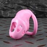 3D Printed Resin Chastity Cage, 2 Sizes Available, Cute Pink Lightweight Breathable Male Chastity Device with 4 Size Rings & Lock Keys for Men - Image 11