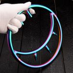 Premium 316 Stainless Steel Shibari Suspension Ring – Heavy Duty Bondage Hanging Ring with Spikes (200mm, 3 Colors) - Image 2