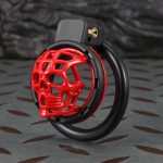 3D Printed Resin Skull Chastity Cage Set with 6 Size Rings, Dual Color Cage, Copper Lock & Keys - Image 2