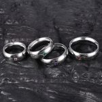 Gem-Inlaid Stainless Steel Ball Stretcher - Heavy-Duty Scrotum Stretching Ring with Elegant Gemstone Decoration - Image 2